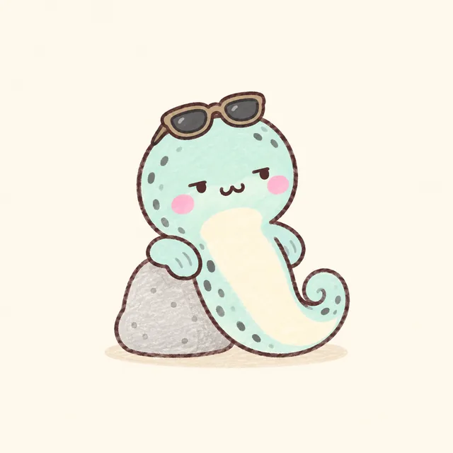 気ままウツボのイラスト